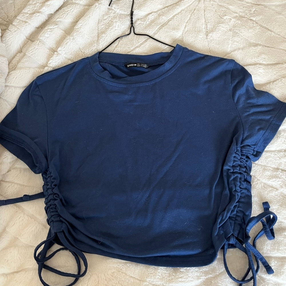 blue tie side top